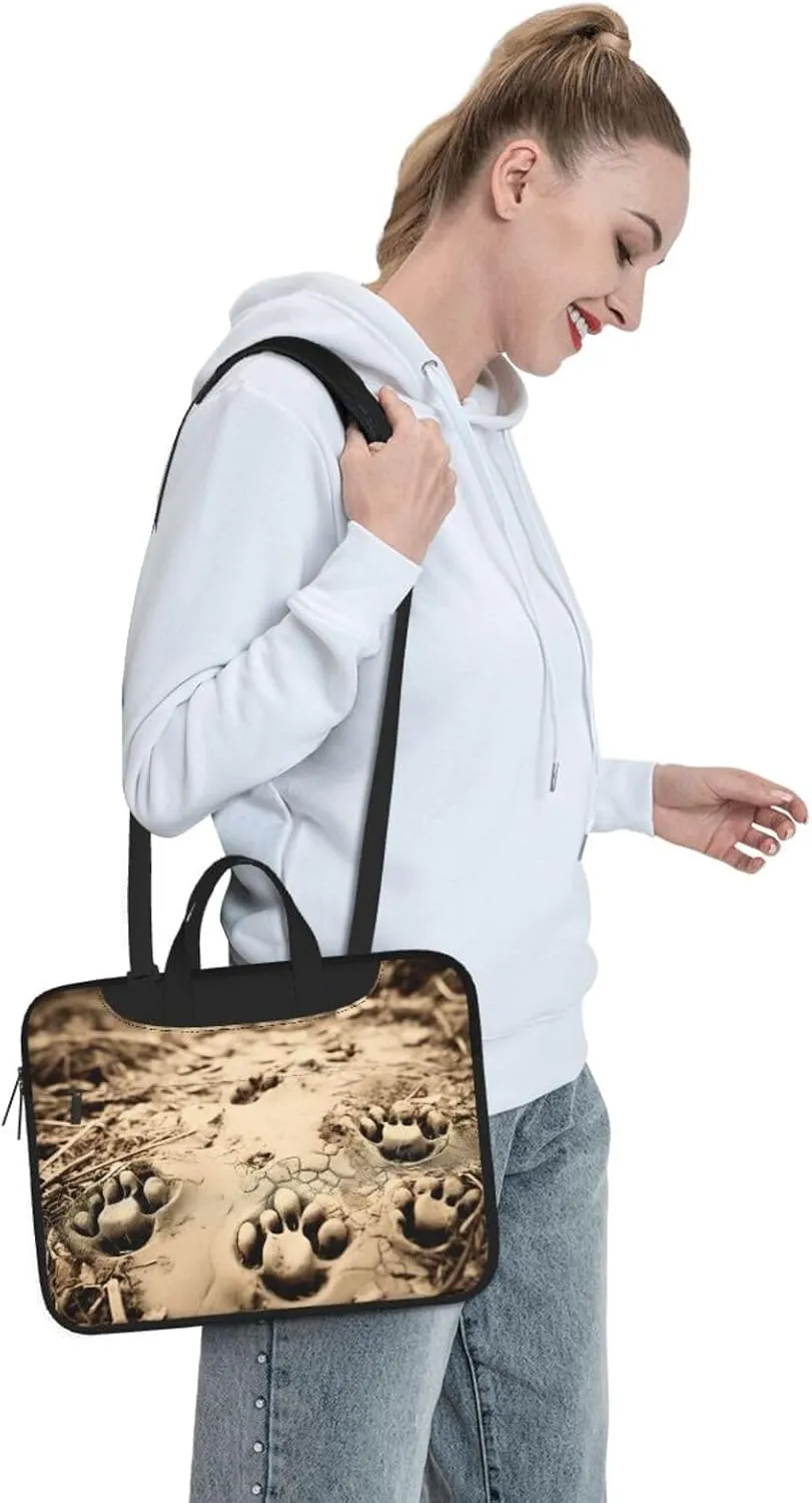 Paw Prints Print Work Casual Office Laptop Shoulder Messenger Bag 13 inch 14 inch 15.6 inch