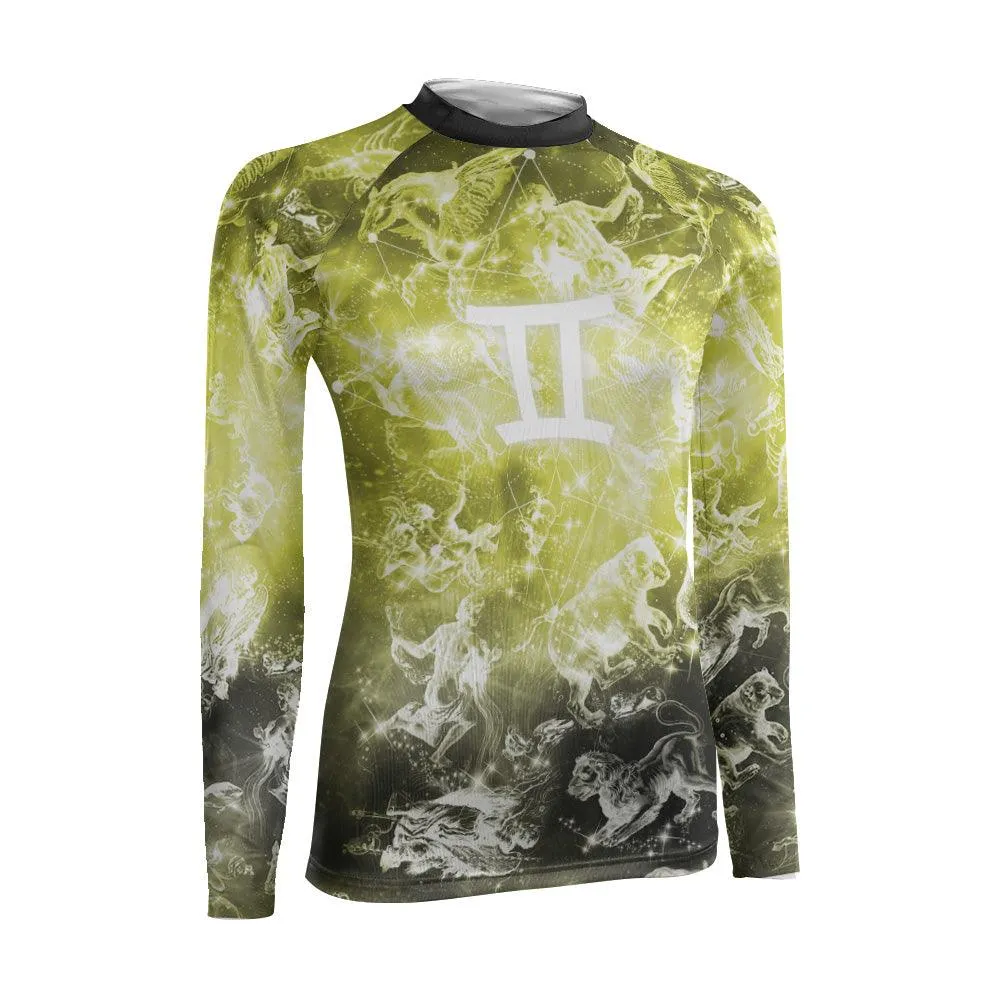 Personalized Zodiac Gemini Women's Long Sleeve Rash Guard