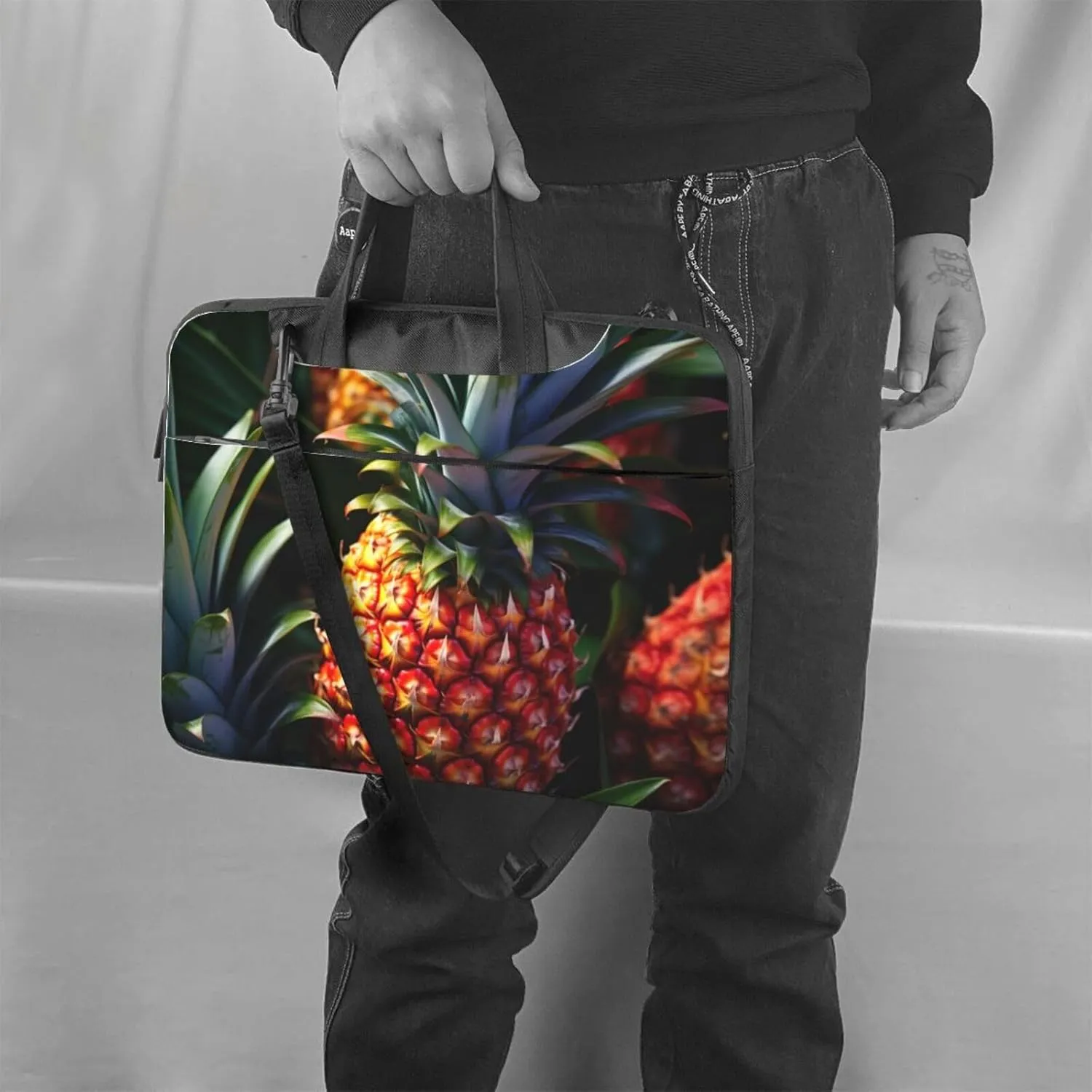 Pineapple Print Work Casual Office Laptop Shoulder Messenger Bag 13 inch 14 inch 15.6 inch