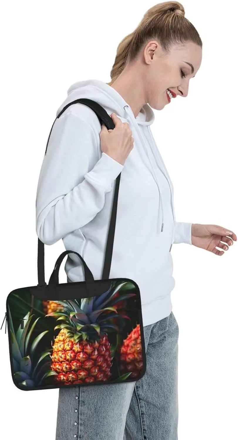 Pineapple Print Work Casual Office Laptop Shoulder Messenger Bag 13 inch 14 inch 15.6 inch