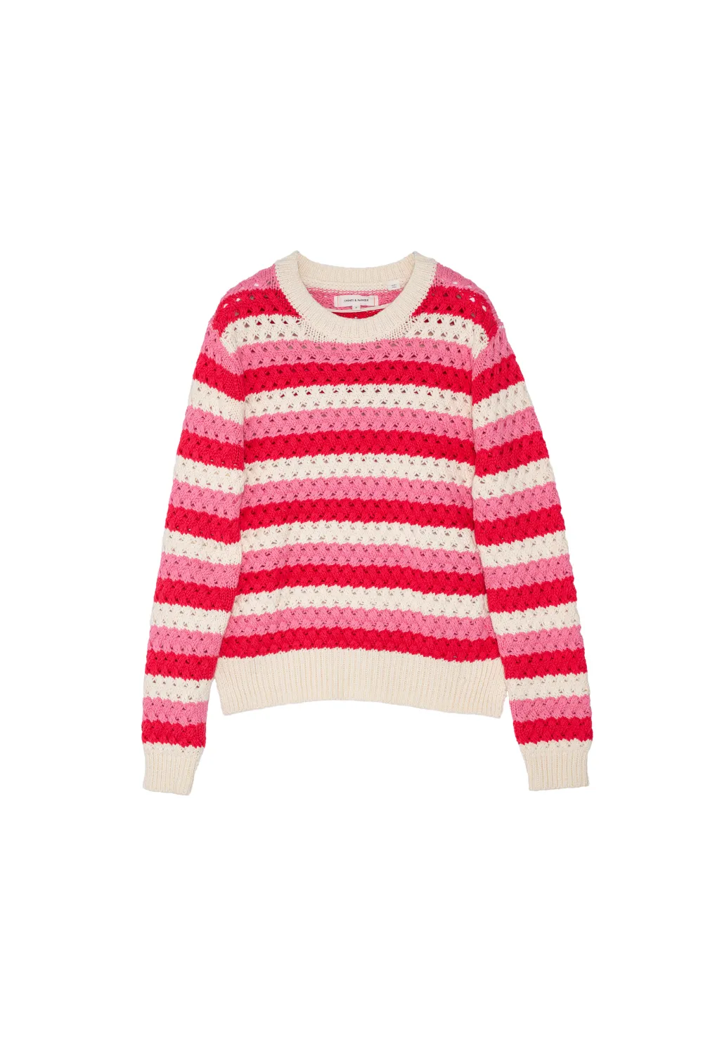Pink Cotton Crochet Sweater