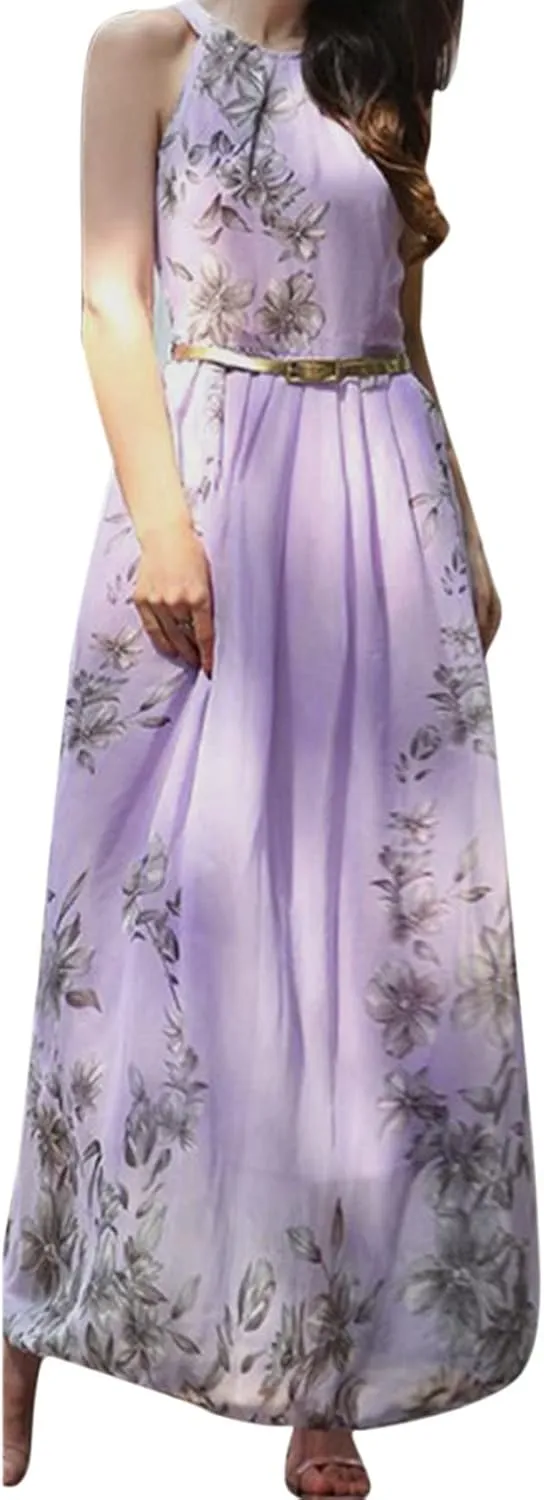 PTOLOCIF Women's Summer Bohemian Print Chiffon Women's Striped Elegant Short Sleeve Wear to Work Casual Pencil Dress with