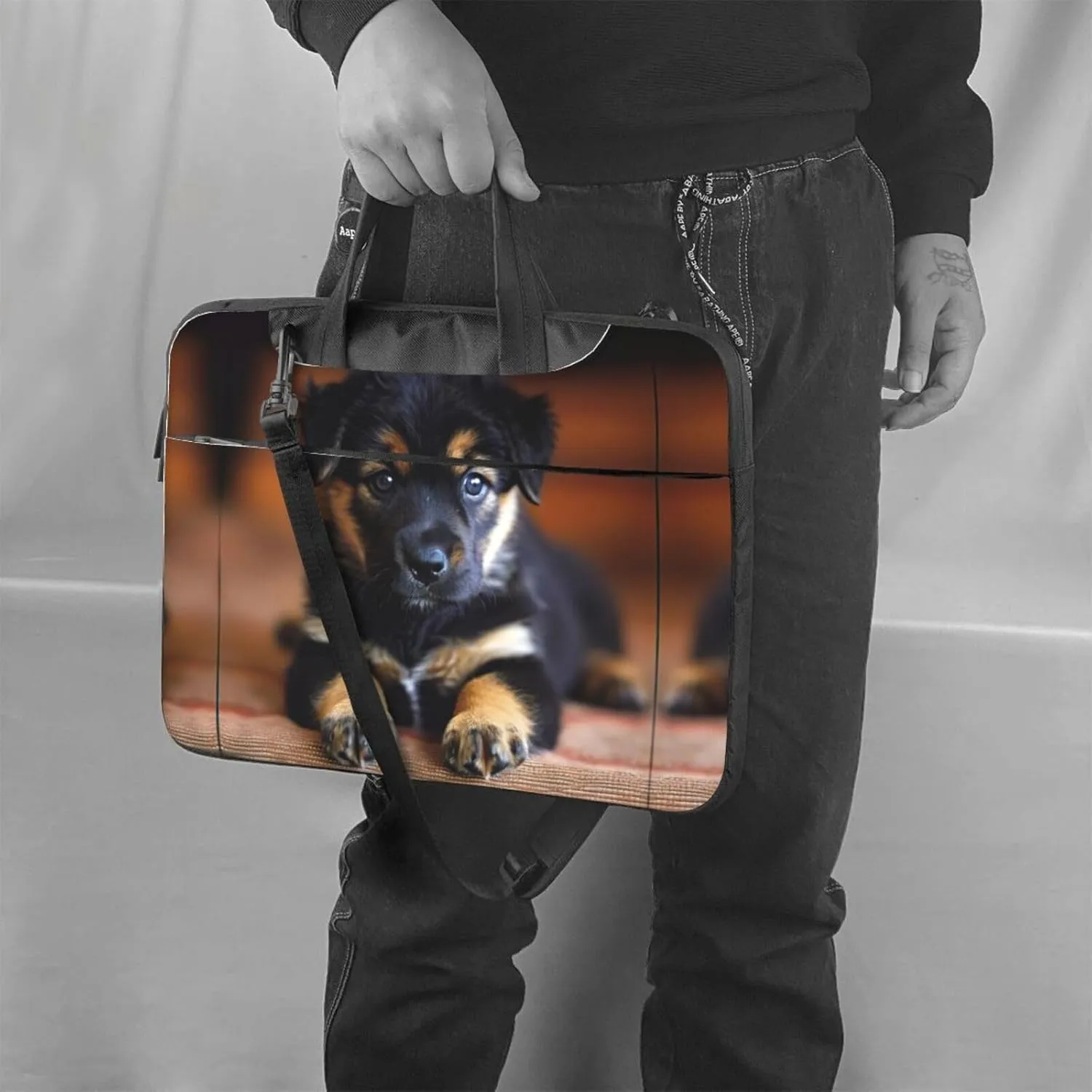puppies dog Print Work Casual Office Laptop Shoulder Messenger Bag 13 inch 14 inch 15.6 inch