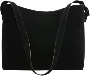 Retro Suede Tote Bag for Women 2Pcs Suede Hobo Shoulder Bag Crossbody Purse Satchel Large Capacity Work Tote Handbag