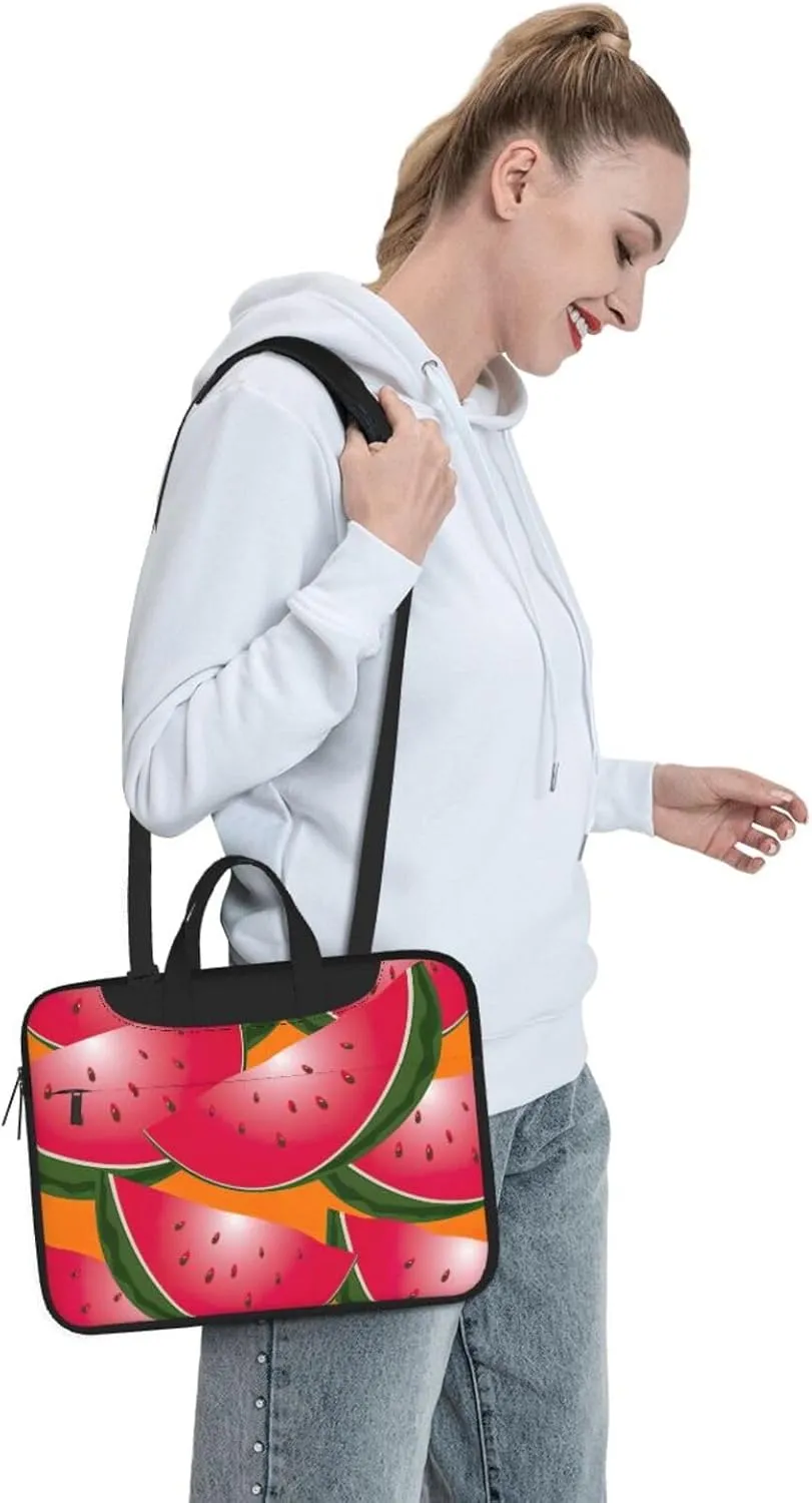 Ripe Watermelon Slice Print Work Casual Office Laptop Shoulder Messenger Bag 13 inch 14 inch 15.6 inch