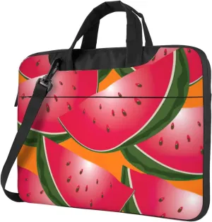 Ripe Watermelon Slice Print Work Casual Office Laptop Shoulder Messenger Bag 13 inch 14 inch 15.6 inch