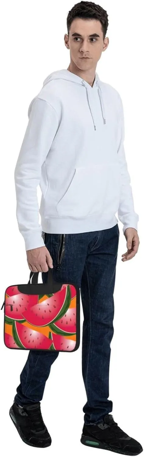 Ripe Watermelon Slice Print Work Casual Office Laptop Shoulder Messenger Bag 13 inch 14 inch 15.6 inch