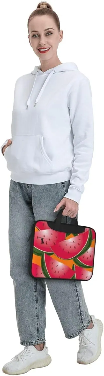 Ripe Watermelon Slice Print Work Casual Office Laptop Shoulder Messenger Bag 13 inch 14 inch 15.6 inch