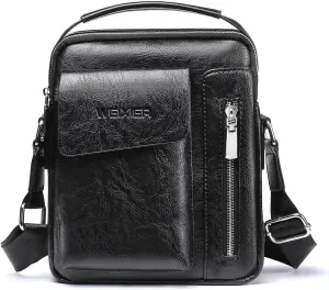 Shoulder Leather Bag Messenger Pack for Men Travel Business Work Casual Day CrossBody Handbag Bag Men's Gift