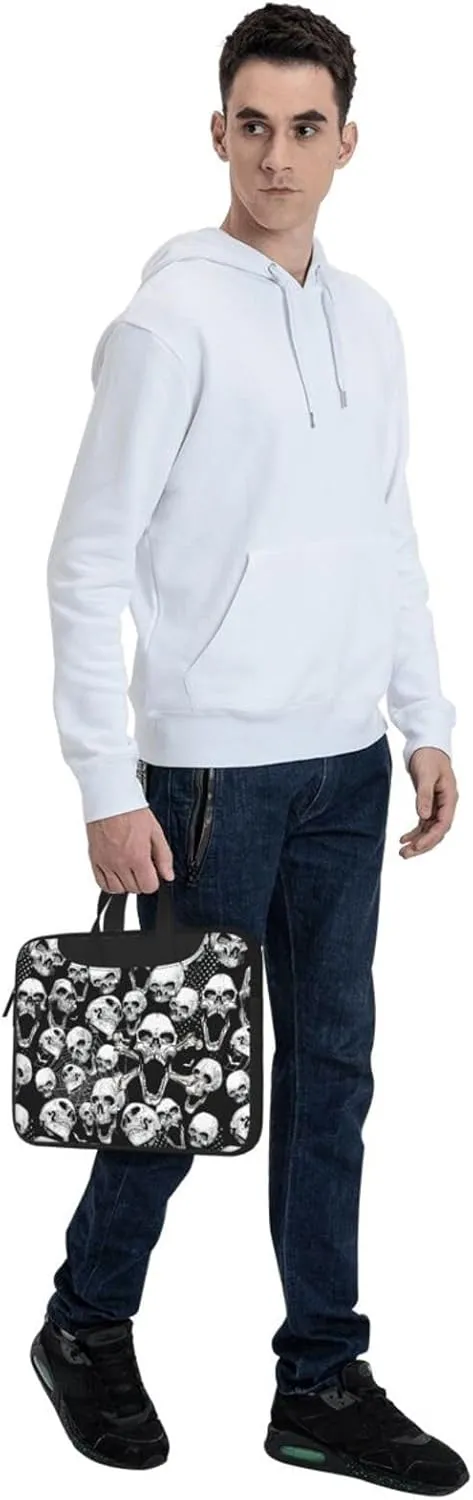 skull background Print Work Casual Office Laptop Shoulder Messenger Bag 13 inch 14 inch 15.6 inch