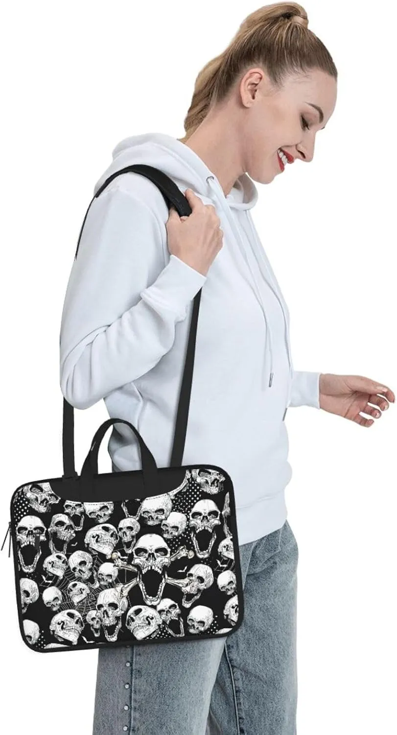 skull background Print Work Casual Office Laptop Shoulder Messenger Bag 13 inch 14 inch 15.6 inch