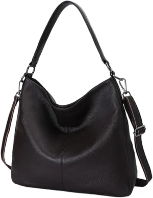 Slouchy Hobo Bags for Women Genuine Leather Large Shoulder Bag Crossbody Purse Satchel Tote Handbag Top Handle Bag