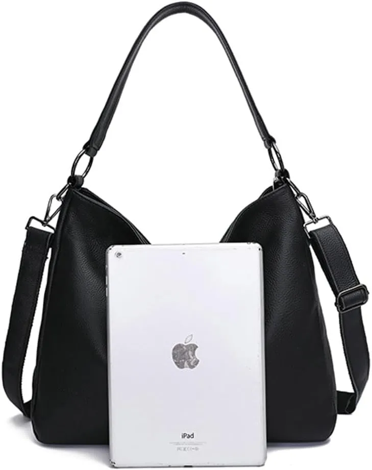 Slouchy Hobo Bags for Women Genuine Leather Large Shoulder Bag Crossbody Purse Satchel Tote Handbag Top Handle Bag