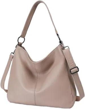 Slouchy Hobo Bags for Women Genuine Leather Large Shoulder Bag Crossbody Purse Satchel Tote Handbag Top Handle Bag