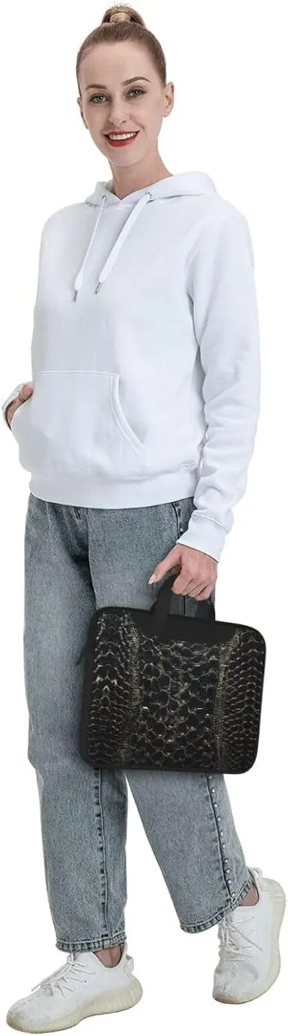 Snake Skin Print Work Casual Office Laptop Shoulder Messenger Bag 13 inch 14 inch 15.6 inch