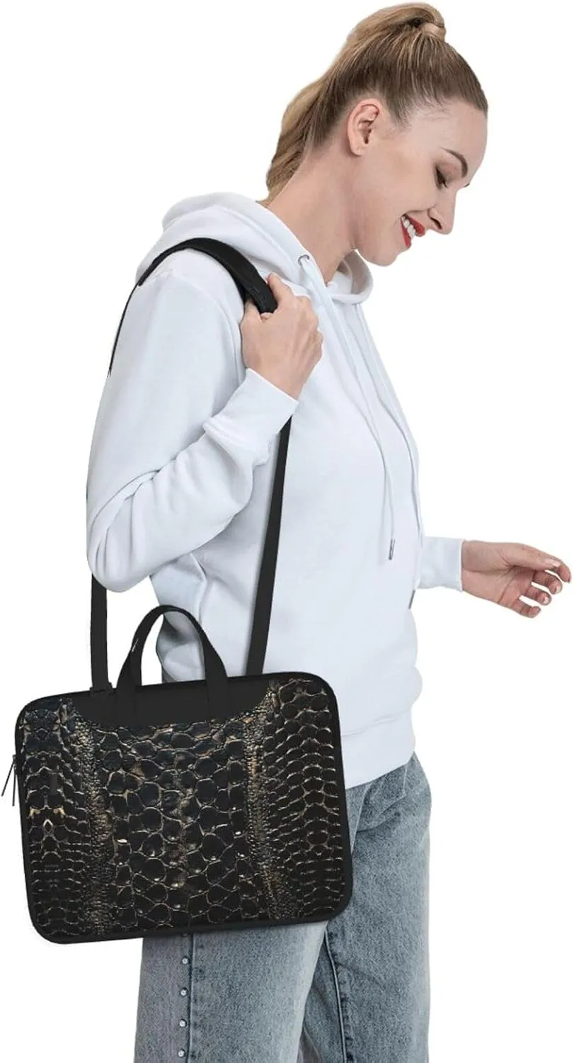 Snake Skin Print Work Casual Office Laptop Shoulder Messenger Bag 13 inch 14 inch 15.6 inch