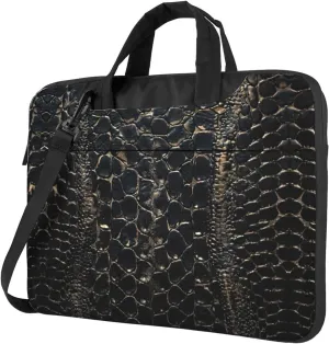 Snake Skin Print Work Casual Office Laptop Shoulder Messenger Bag 13 inch 14 inch 15.6 inch