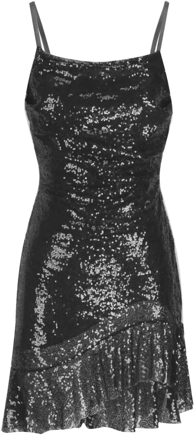 Sparkly Sequin Homecoming Dresses for Womens 2025 Spaghetti Straps Short Mini Prom Cocktail Gowns