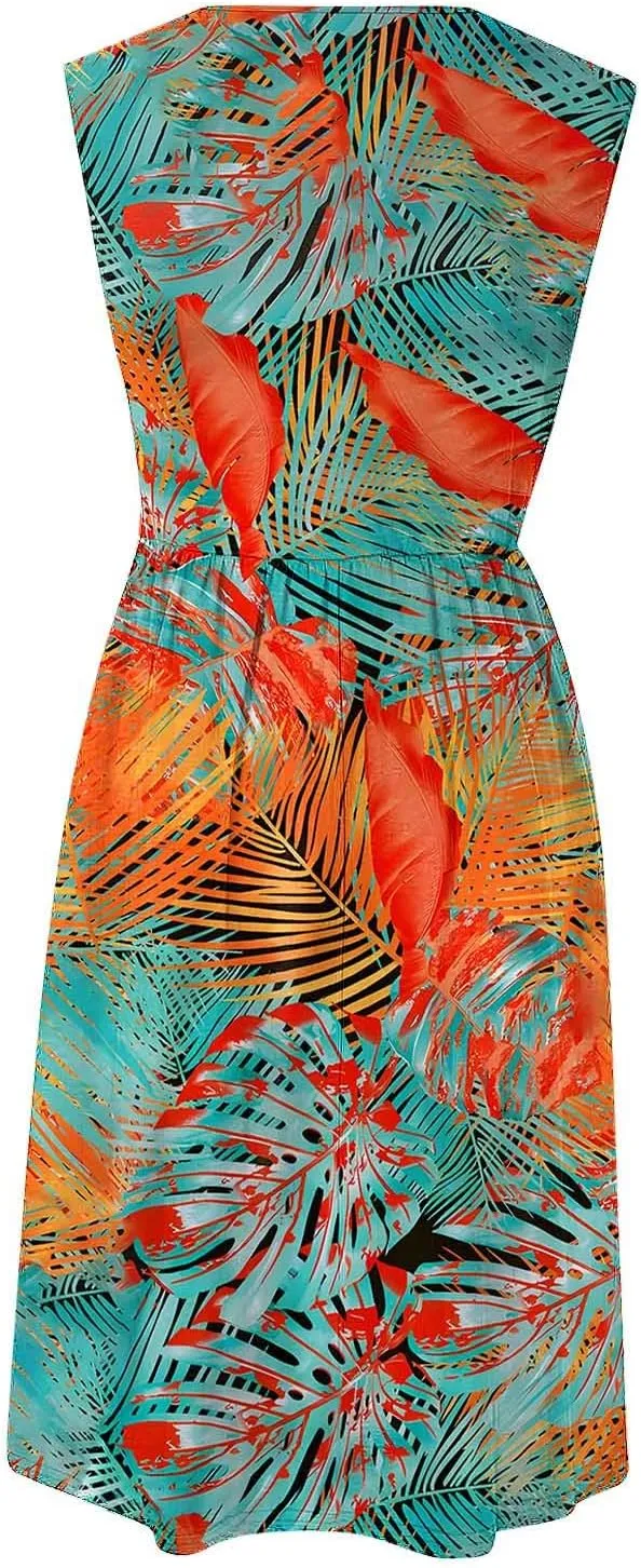 Spring Summer Dresses for Women 2025 Sleeveless Floral Maxi Vintage Dress Beach Vacation Sundress Cruise Outfits