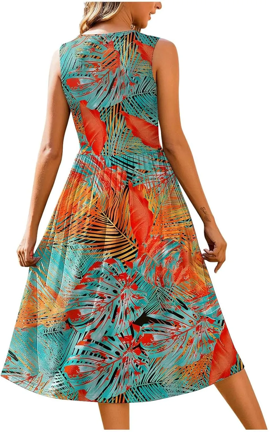 Spring Summer Dresses for Women 2025 Sleeveless Floral Maxi Vintage Dress Beach Vacation Sundress Cruise Outfits