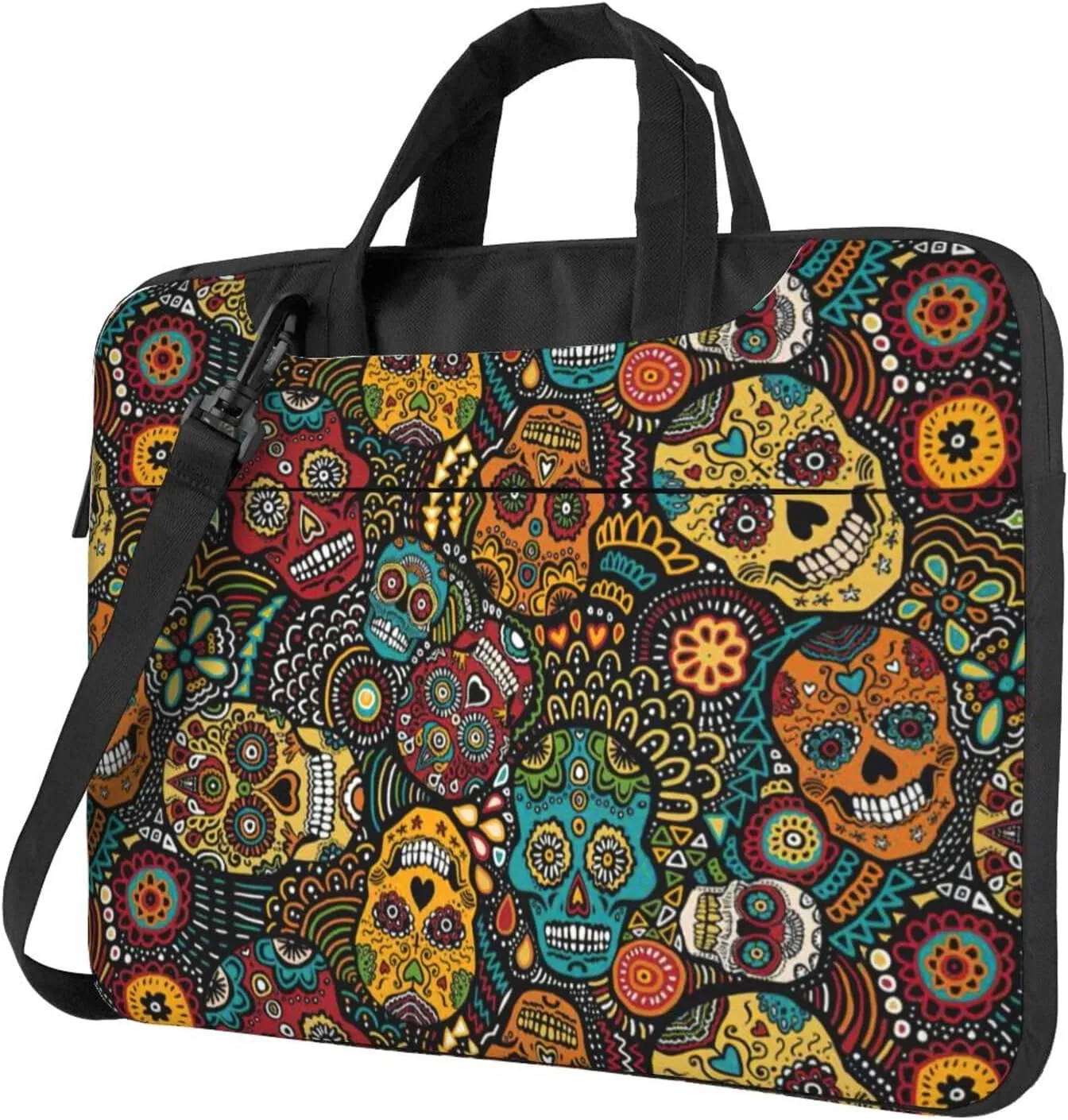 Sugar Skulls Print Print Work Casual Office Laptop Shoulder Messenger Bag 13 inch 14 inch 15.6 inch