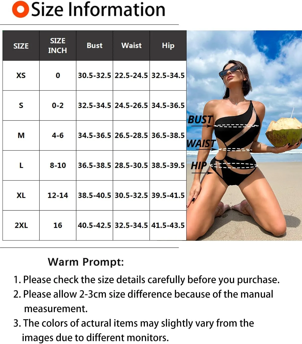 Swmmer Liket Women's Sexy One Piece Bathing Suits One Shoulder Swimsuits Mesh Swimwear Slimming Monokini