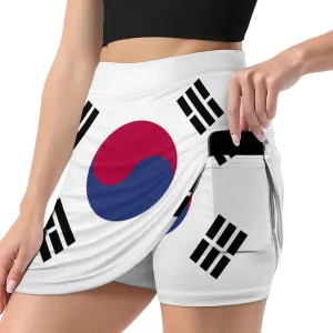 TAIZIYEAH Korean Flag Tennis Skirts for Women Athletic Golf Skorts Business