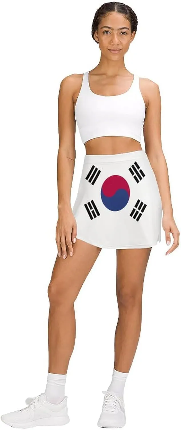 TAIZIYEAH Korean Flag Tennis Skirts for Women Athletic Golf Skorts Business