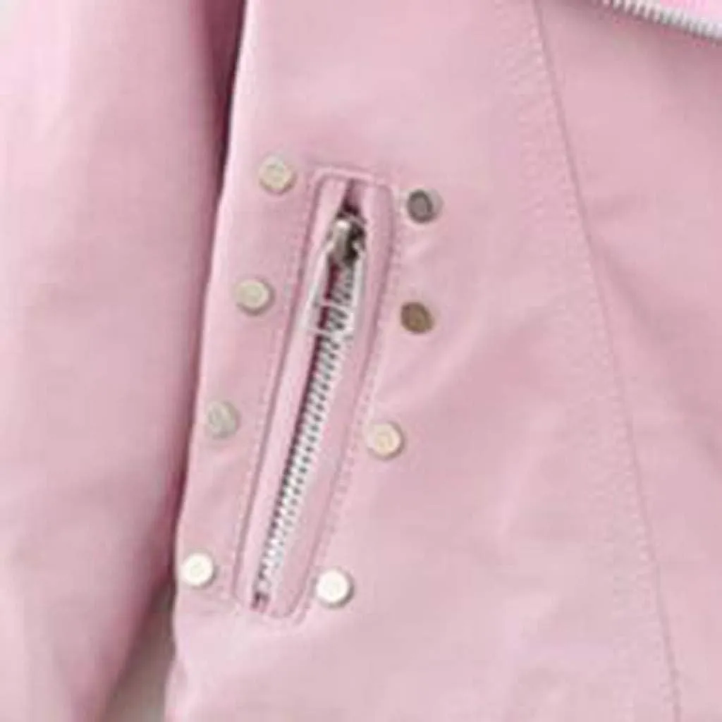 Toddler Baby Girls Boys Long Sleeve Solid Outwear Leather Coat Jacket Clothes Big Jacket for Girl (Pink, 18-24 Months)