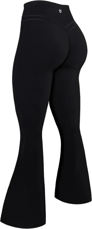 TomTiger Flare Leggings for Women Bootcut Yoga Pants with Tummy Control High-Waisted and Wide Leg