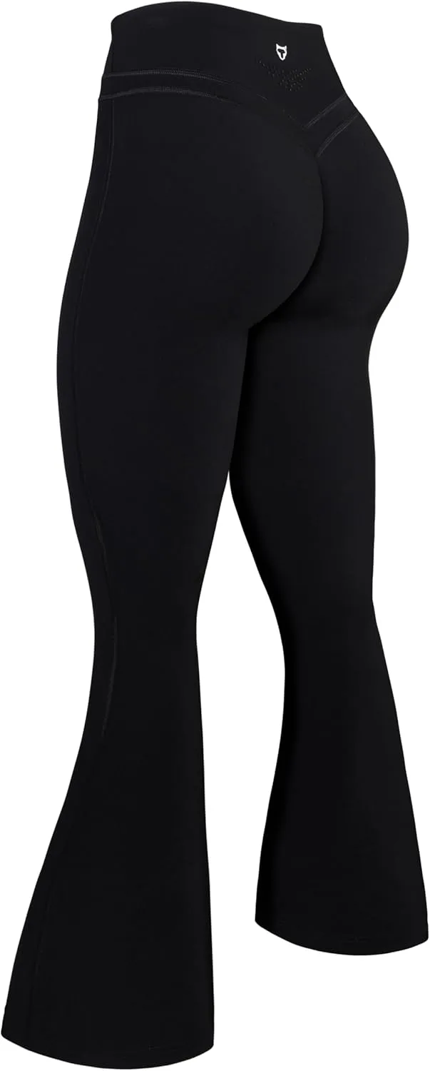 TomTiger Flare Leggings for Women Bootcut Yoga Pants with Tummy Control High-Waisted and Wide Leg