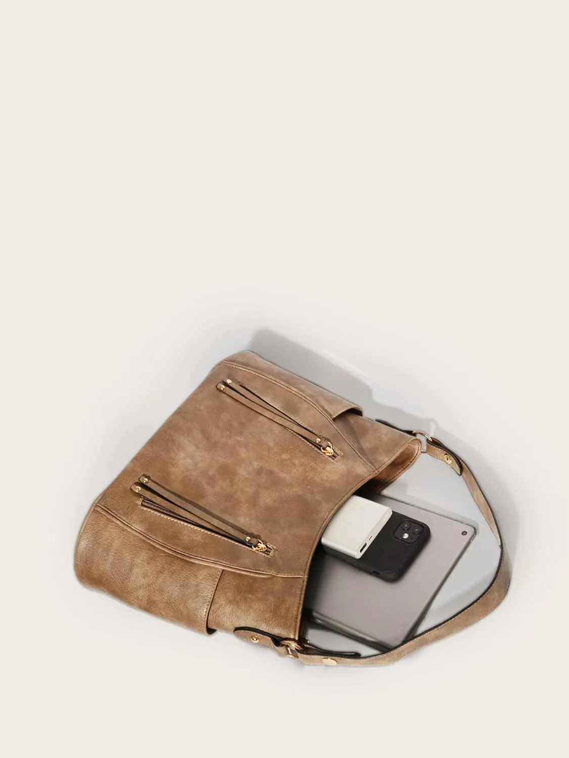 Tote Bag for Women Fashion PU Leather Hobo Shoulder Bags with Zipper for Work, Casual, Travel