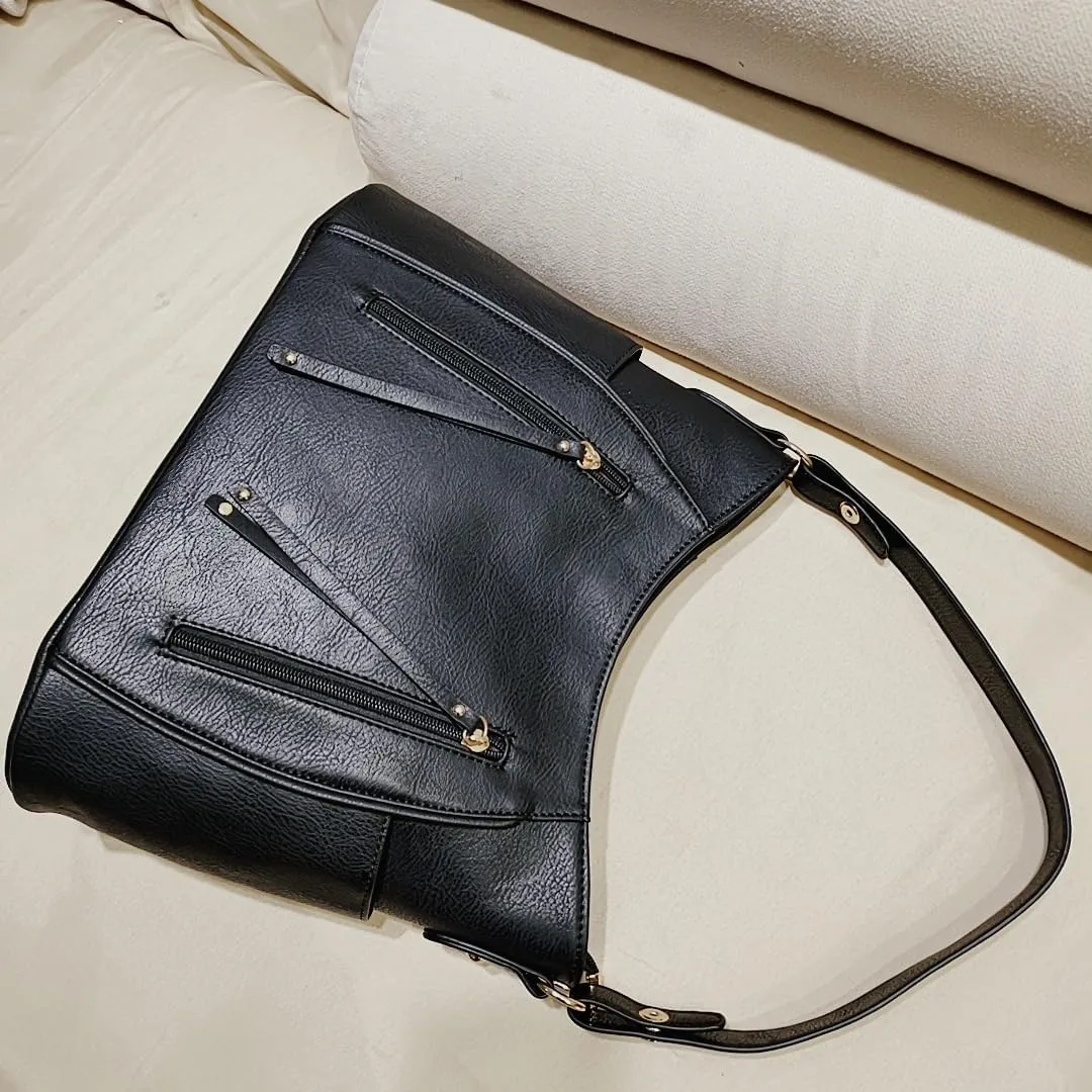 Tote Bag for Women Fashion PU Leather Hobo Shoulder Bags with Zipper for Work, Casual, Travel