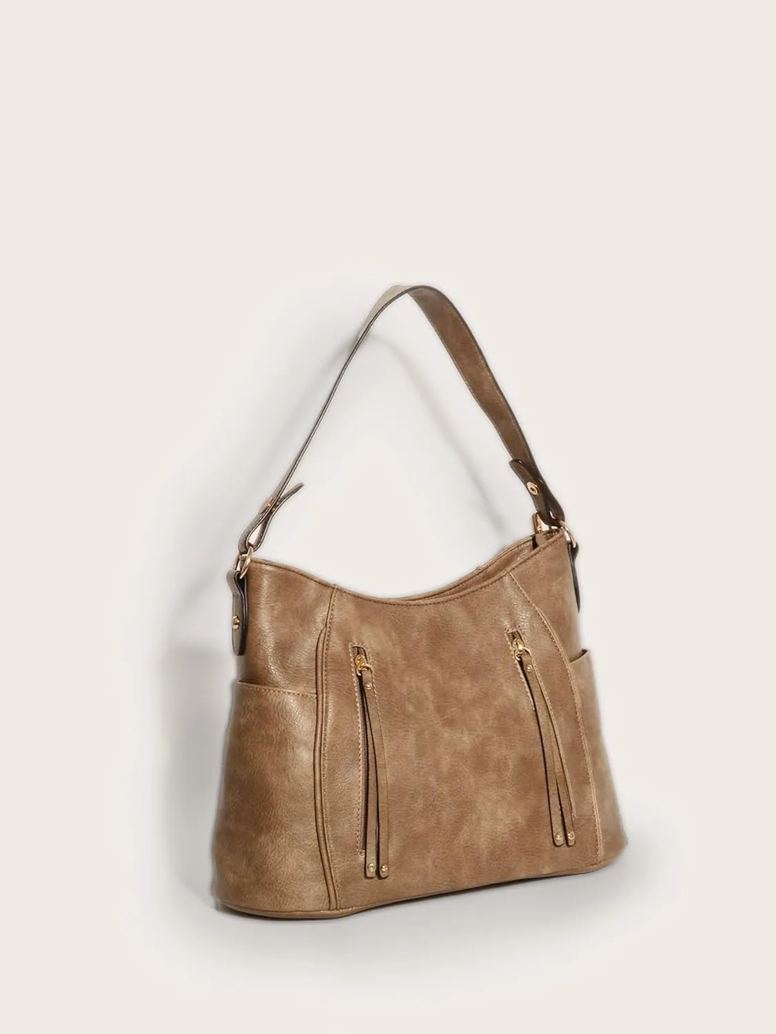 Tote Bag for Women Fashion PU Leather Hobo Shoulder Bags with Zipper for Work, Casual, Travel