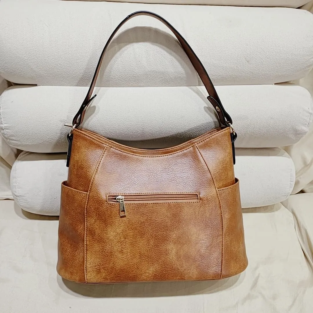 Tote Bag for Women Fashion PU Leather Hobo Shoulder Bags with Zipper for Work, Casual, Travel