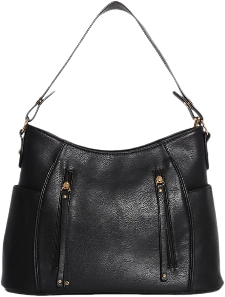 Tote Bag for Women Fashion PU Leather Hobo Shoulder Bags with Zipper for Work, Casual, Travel
