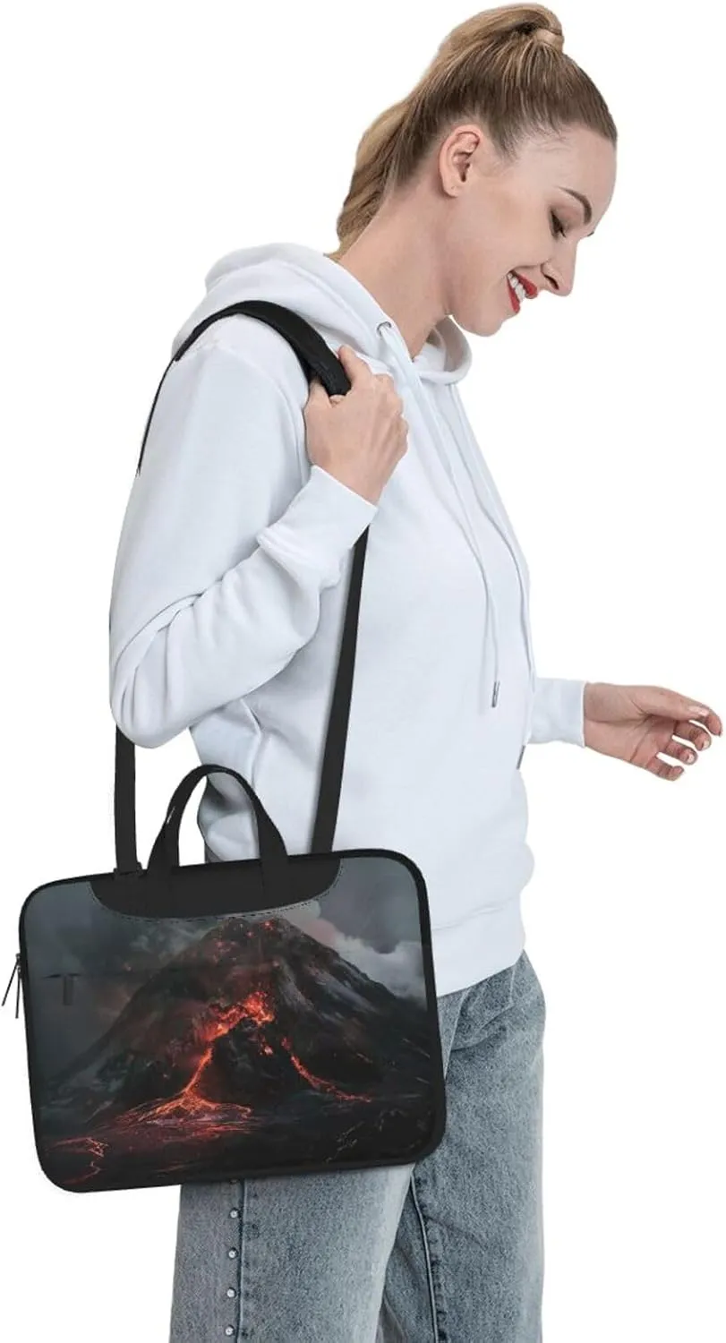 volcano Print Work Casual Office Laptop Shoulder Messenger Bag 13 inch 14 inch 15.6 inch