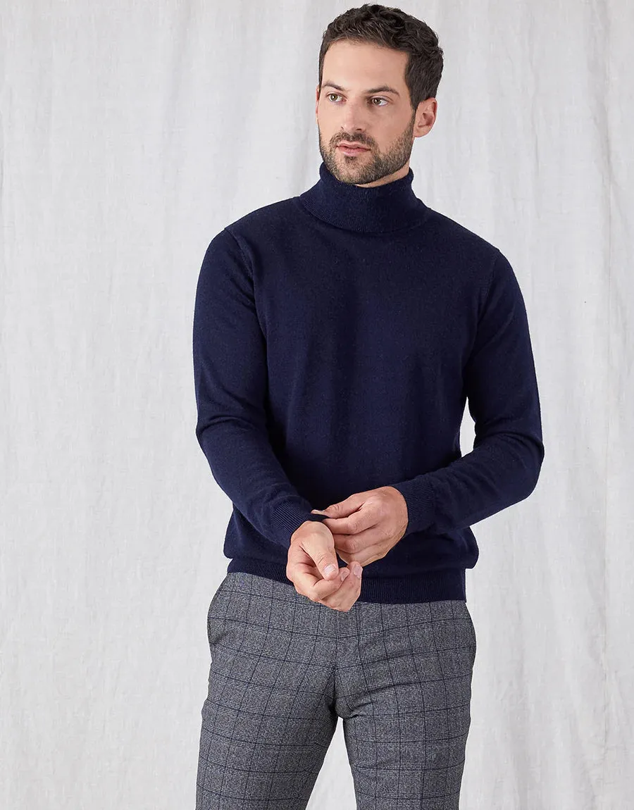 Wanaka Roll Neck Merino - Navy