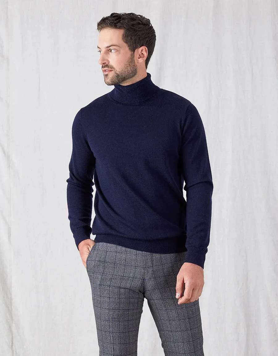 Wanaka Roll Neck Merino - Navy