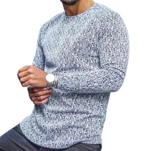 West Louis Blend Stripe Plaid Streetwear Pullover