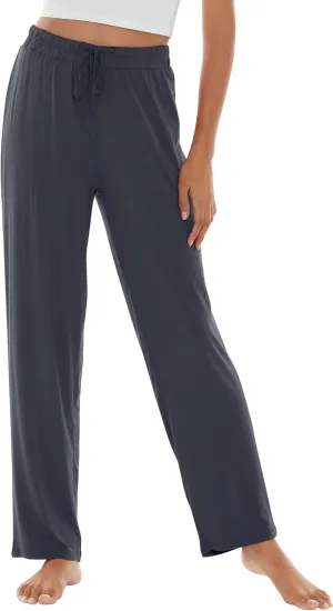 WiWi Pajama Pants for Women Viscose from Bamboo Soft Wide Leg Sweatpants Drawstring Bottoms Sleep Pj Pant S-XXL