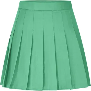 Women Pleated Skirt High Waisted Athletic Golf Tennis Skorts with Shorts Solid Color Fashion Prom Homecoming Skirts