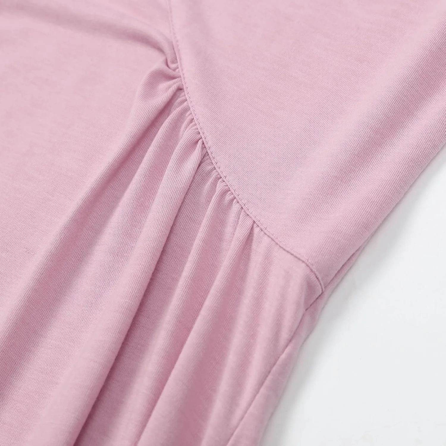 Women Summer Dresses Beach Deep V Neck Loose Ruffle Sleeve A Line Plain Casual Solid Loose Short Flowy Mini Dress