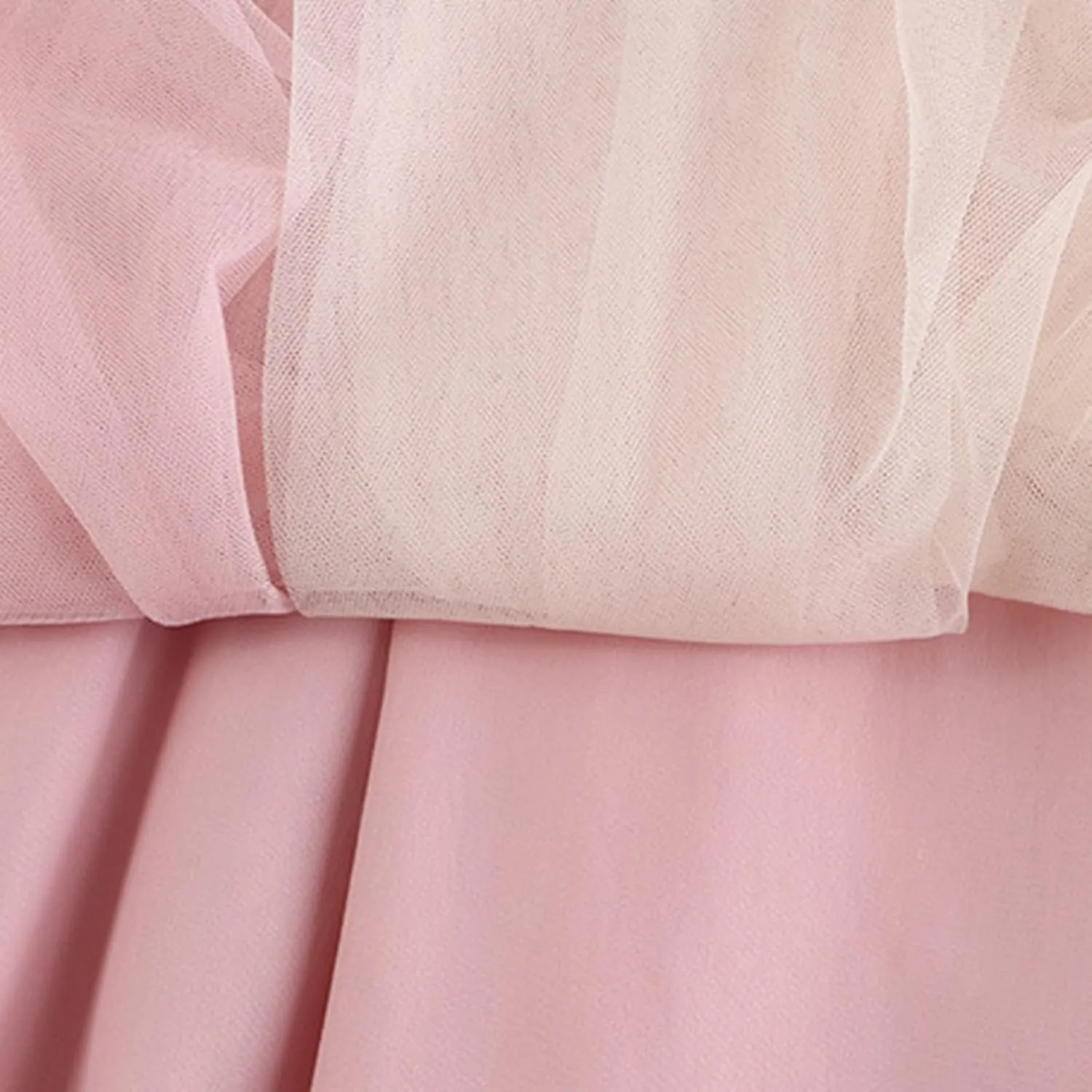 Women's Elegant Tulle Skirts Color Blocking Pleated Flowy Skirt Bow High Waist Ankle Length Midi Skirt