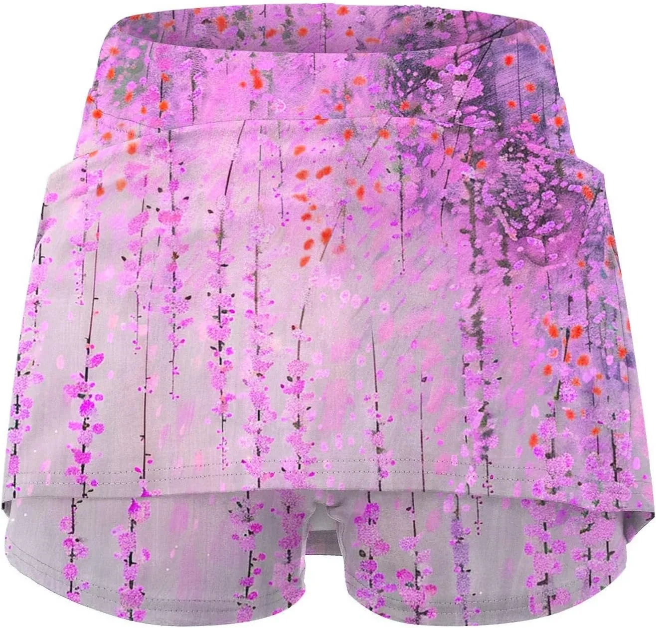 Women's Sports Skorts Floral Print Running Exercise Yoga Mini Skirt Workout Gym Athletic 2 in 1 Tennis Shorts Activewear 2024