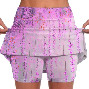 Women's Sports Skorts Floral Print Running Exercise Yoga Mini Skirt Workout Gym Athletic 2 in 1 Tennis Shorts Activewear 2024
