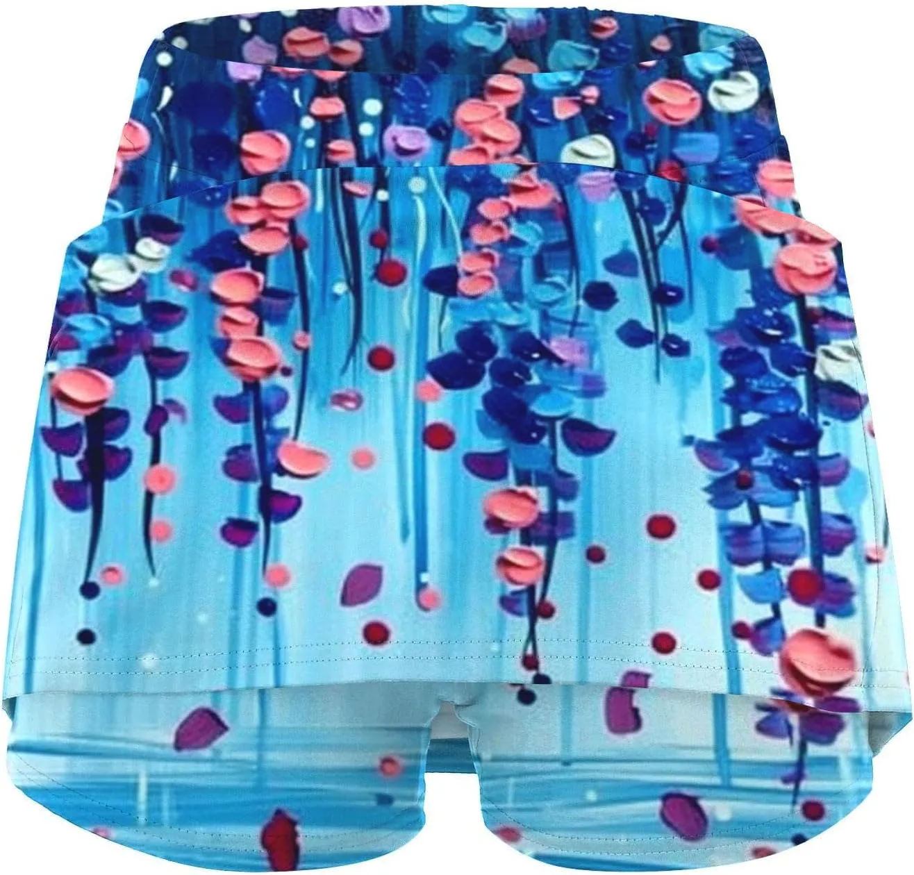 Women's Sports Skorts Floral Print Running Exercise Yoga Mini Skirt Workout Gym Athletic 2 in 1 Tennis Shorts Activewear 2024