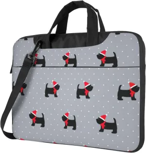 Xmas Cute Dogs Print Work Casual Office Laptop Shoulder Messenger Bag 13 inch 14 inch 15.6 inch