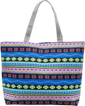 YAMEIZE Large Canvas Tote Bag for Women Work Casual Big Shoulder Handbags Zipper Inner Pocket Bohemia Travel Shopping Bags
