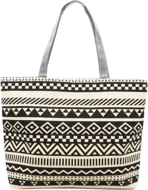 YAMEIZE Large Canvas Tote Bag for Women Work Casual Big Shoulder Handbags Zipper Inner Pocket Bohemia Travel Shopping Bags